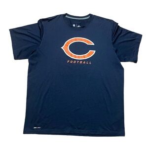Nike Dri-Fit Men's Chicago Bears Just Do it NFL Football Navy Shirt